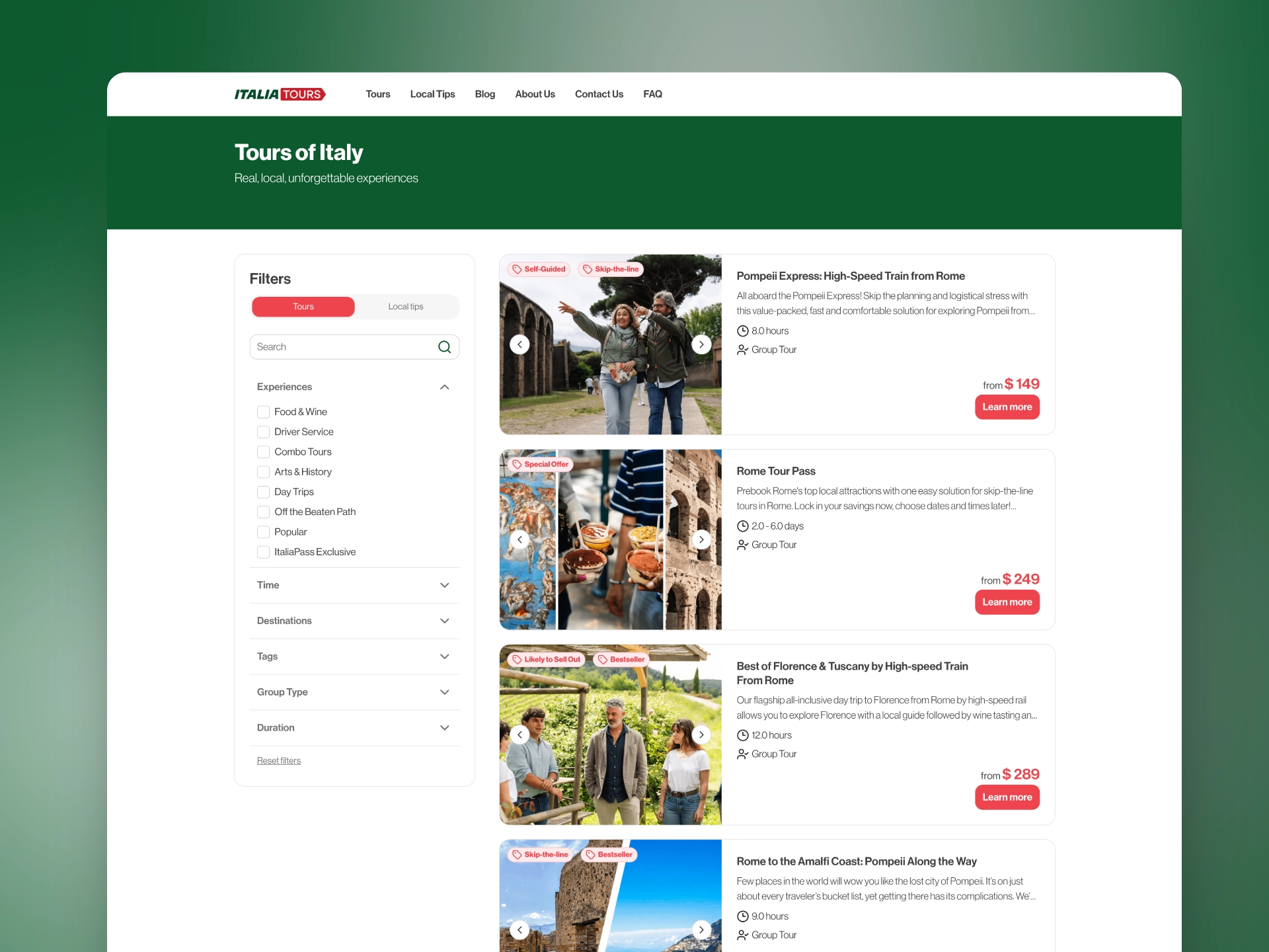 Screenshot del progetto ItaliaDrive